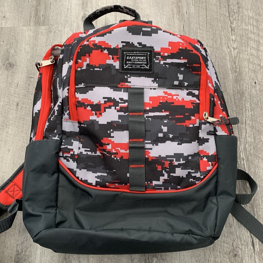 East Sport Access Backpack Mens Unisex Digital Camo Red Black Adjustable Light